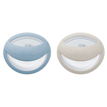 Set 2 suzete din silicon Mommy Feel, 0-9 luni, Albastru, Nuk 666191