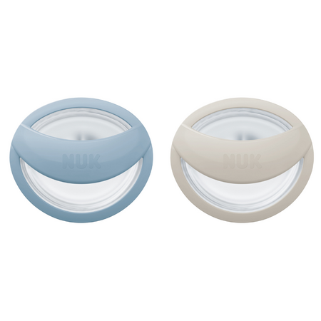 Set 2 suzete din silicon Mommy Feel, 0-9 luni, Albastru, Nuk 666191