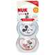 Set 2 suzete cu tetina din silicon Disney Space, 0-6 luni, Mickey Mouse, Gri&Roz sau Gri&Alb, Nuk 666207