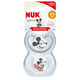 Set 2 suzete cu tetina din silicon Disney Space, 0-6 luni, Mickey Mouse, Gri&Roz sau Gri&Alb, Nuk 666209