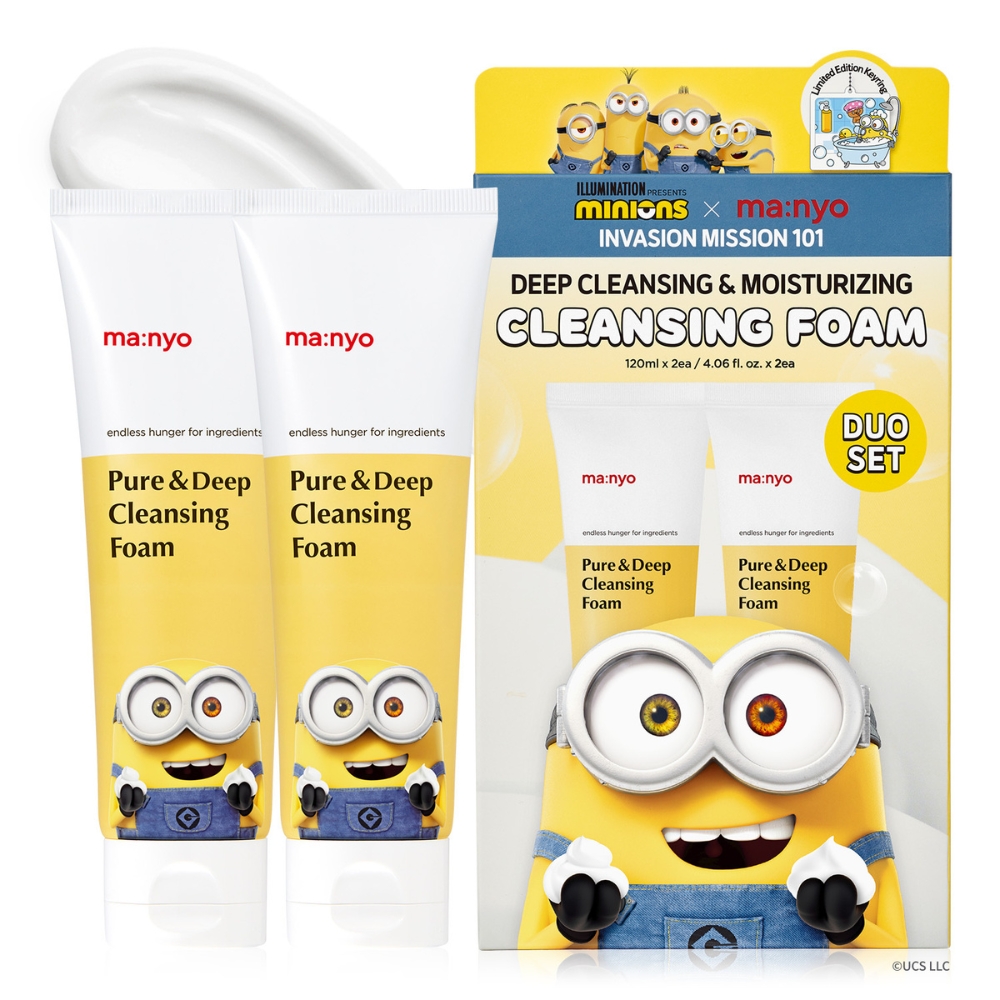 Set Minions Cleansing Foam Pure & Deep, 2 x 120 ml, Manyo