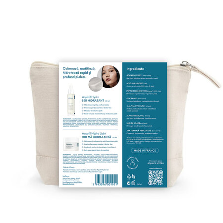 Pachet Crema hidratanta + Serum cu Peptide si HA Aquafil Hydra, 50 ml + 30 ml, Ivatherm 804509