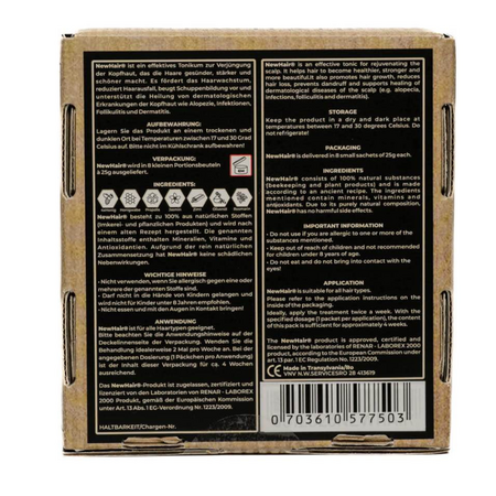 Tratament natural pentru regenerarea si cresterea parului NewHair, 8 plicuri x 25 g, THS Organic 666829