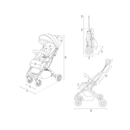 Carucior sport Estelle Light, Silver Grey, Momi 666917