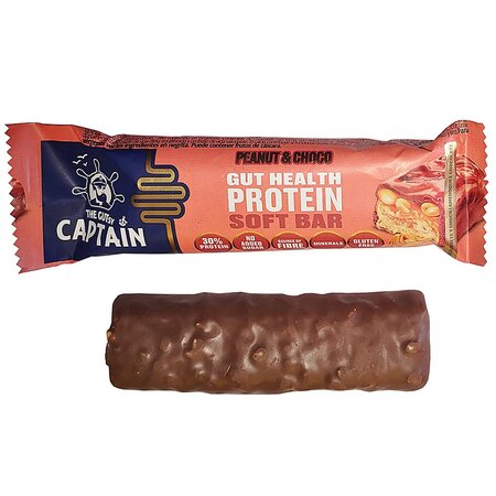 Baton proteic cu arahide si ciocolata, 45 g, The Gutsy Captain 762924