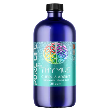 Solutie nanocoloidala Minerals+ Mix Thymus, 35 ppm, 480 ml, Pure Life