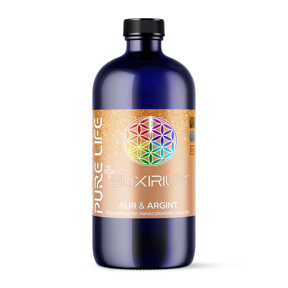 Solutie nanocoloidala cu aur si argint Minerals+ Mix Elixirium, 480 ml, Pure Life