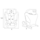 Scaun auto cu Isofix I-Size Mei, 100-150 cm, Red, Momi 667190