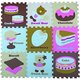 Covoras Puzzle Ursulet Fetita, 92 x 92 cm, +3 ani, Babygreat 667562
