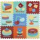 Covoras Puzzle Ursulet Baietel, 92 x 92 cm, +3 ani, Babygreat 667588