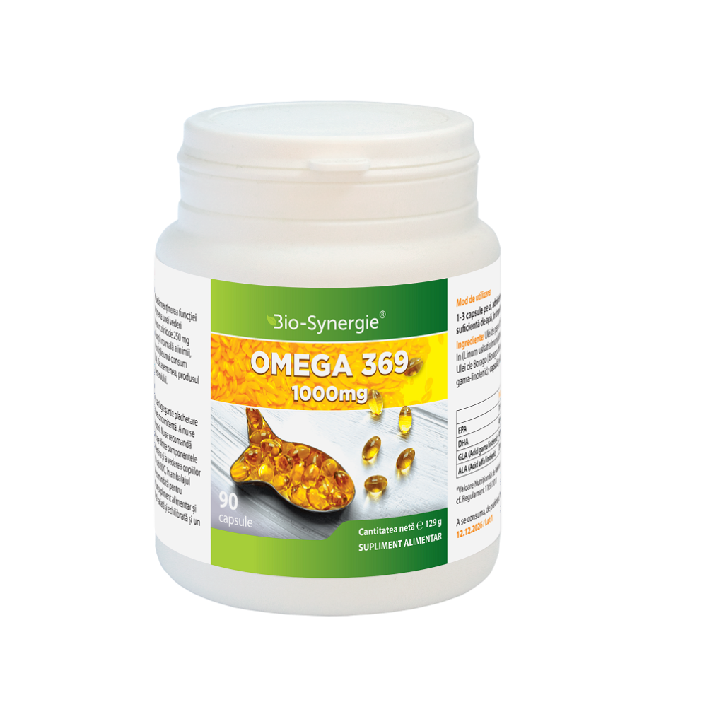 Omega 3-6-9, 1000 mg, 90 capsule, Bio Synergie