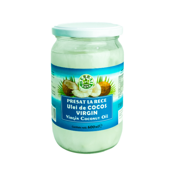 Ulei de cocos presat la rece, 600 ml, Herbal Sana