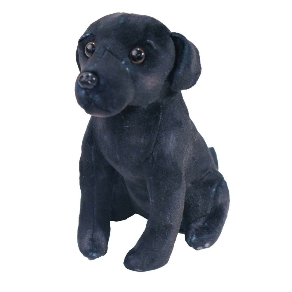 Jucarie de plus Catel cu sunet, 14 cm, Labrador Negru, Wild Republic