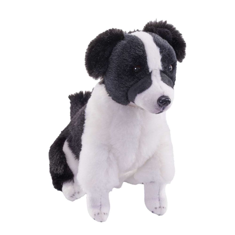 Jucarie de plus Catel cu sunet, 14 cm, Border Collie, Wild Republic