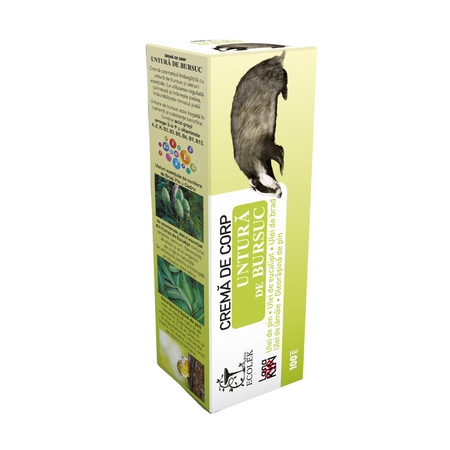 Crema de corp Untura de Bursuc, 100 g, Ecolek