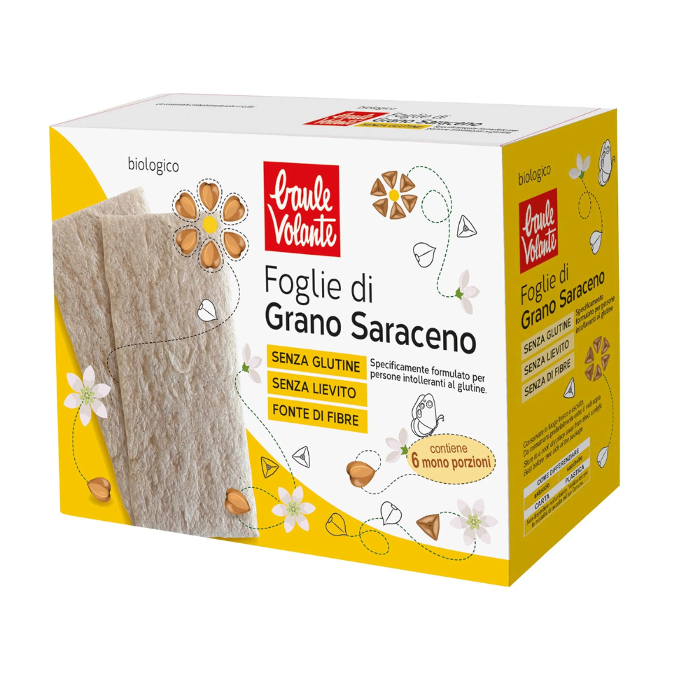 Paine crocanta subtire bio din hrisca fara gluten, 120 g, Baule Volante