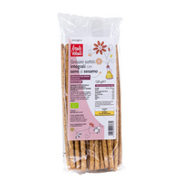 Grisine bio integrale subtiri cu susan si ulei extravirgin de masline, 125 g, Baule Volante