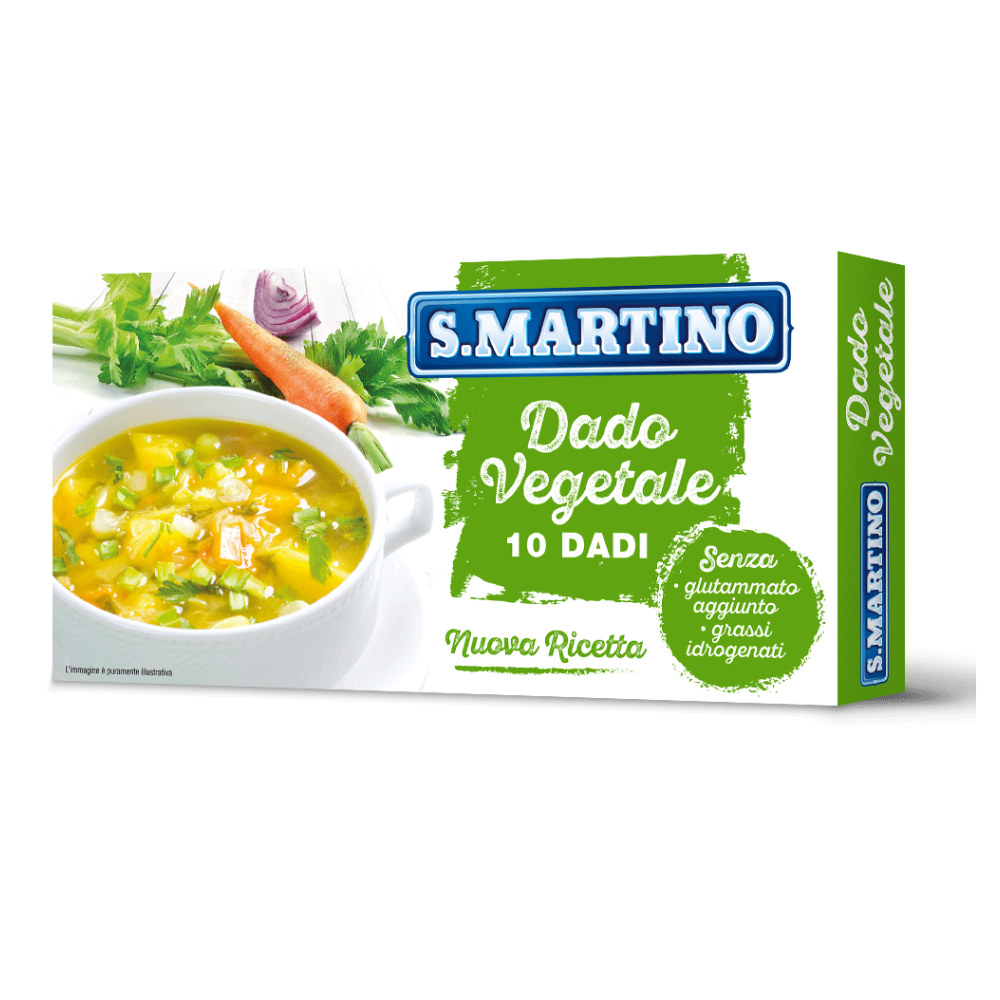 Cuburi vegetale pentru supa fara glutamat, fara gluten, 110 g, S.Martino