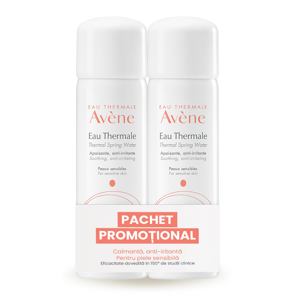 Pachet Apa termala spray, 2x50 ml, Avene