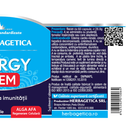 Alergy Stem, 60 capsule vegetale, Herbagetica 749311