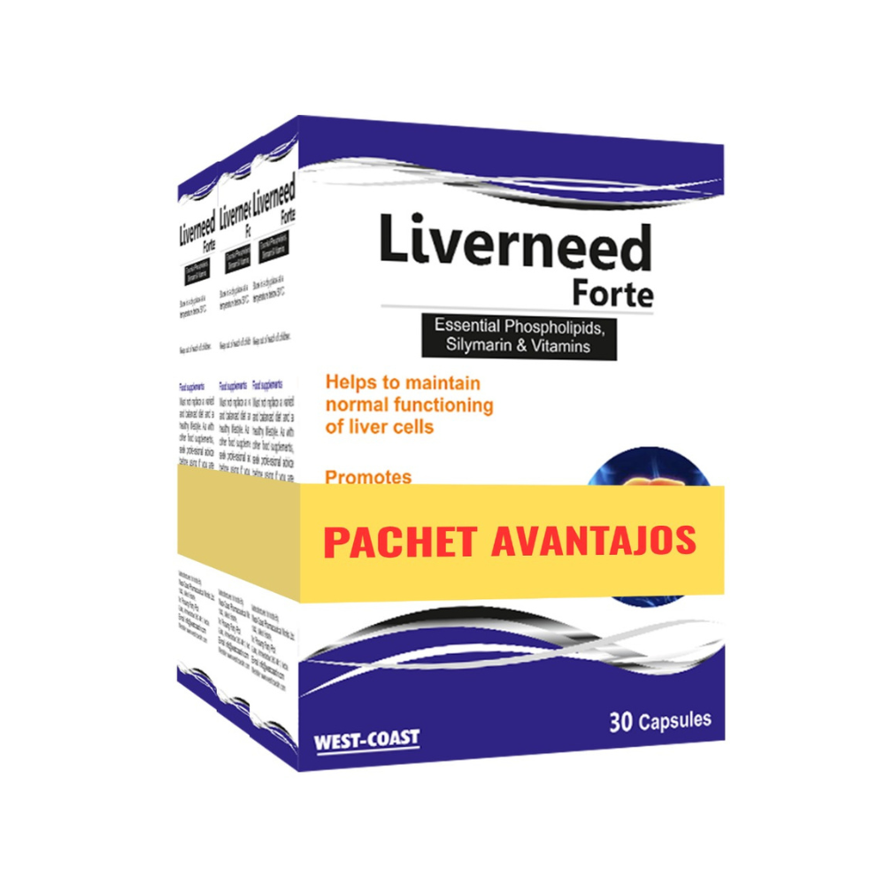 Pachet Avantajos Liverneed Forte, 3x30 tablete, West Coast Pharmaceuticals