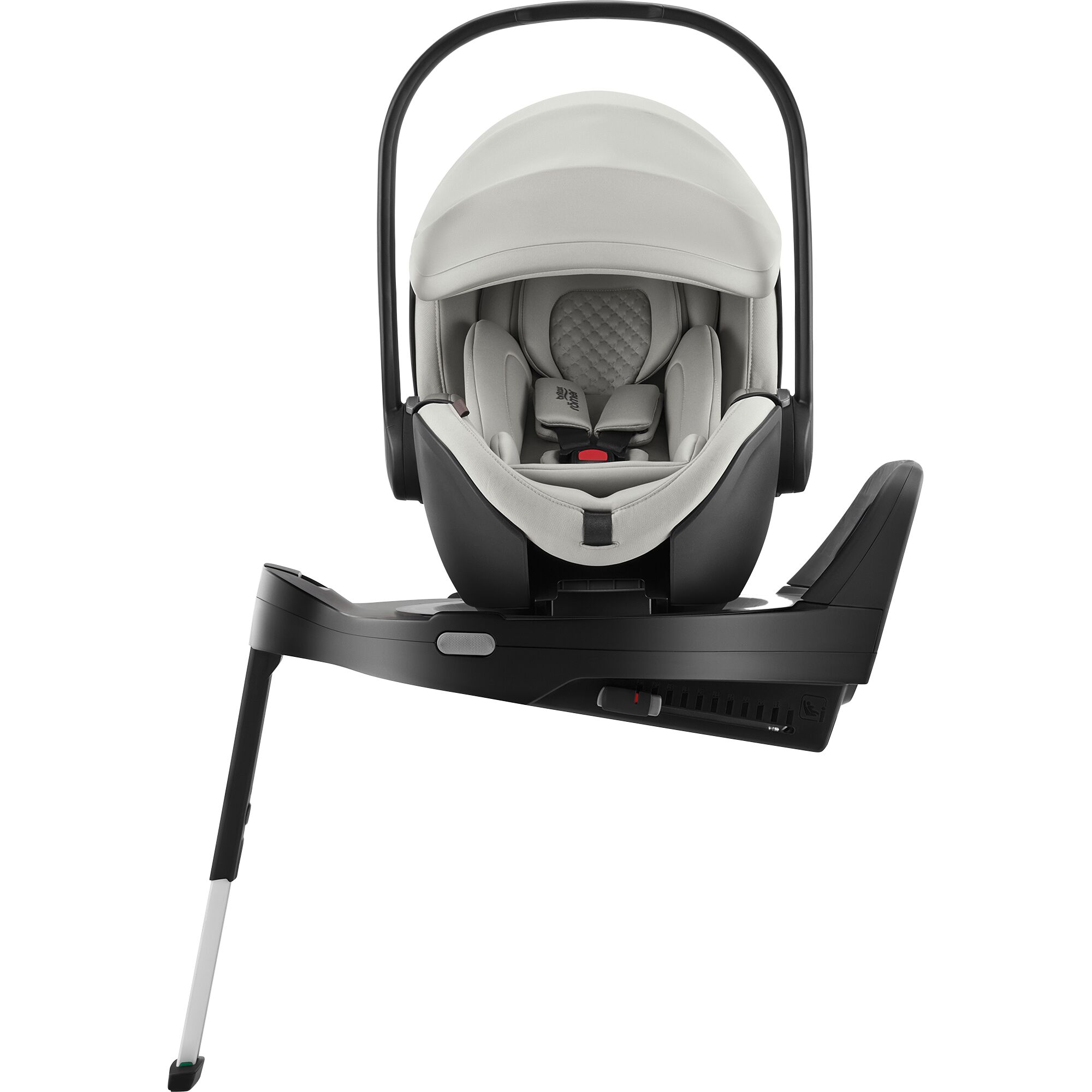 Scoica auto Baby Safe Pro cu Baza Isofix Vario 5Z inclusa, 40-85 cm, Linen Grey, Britax