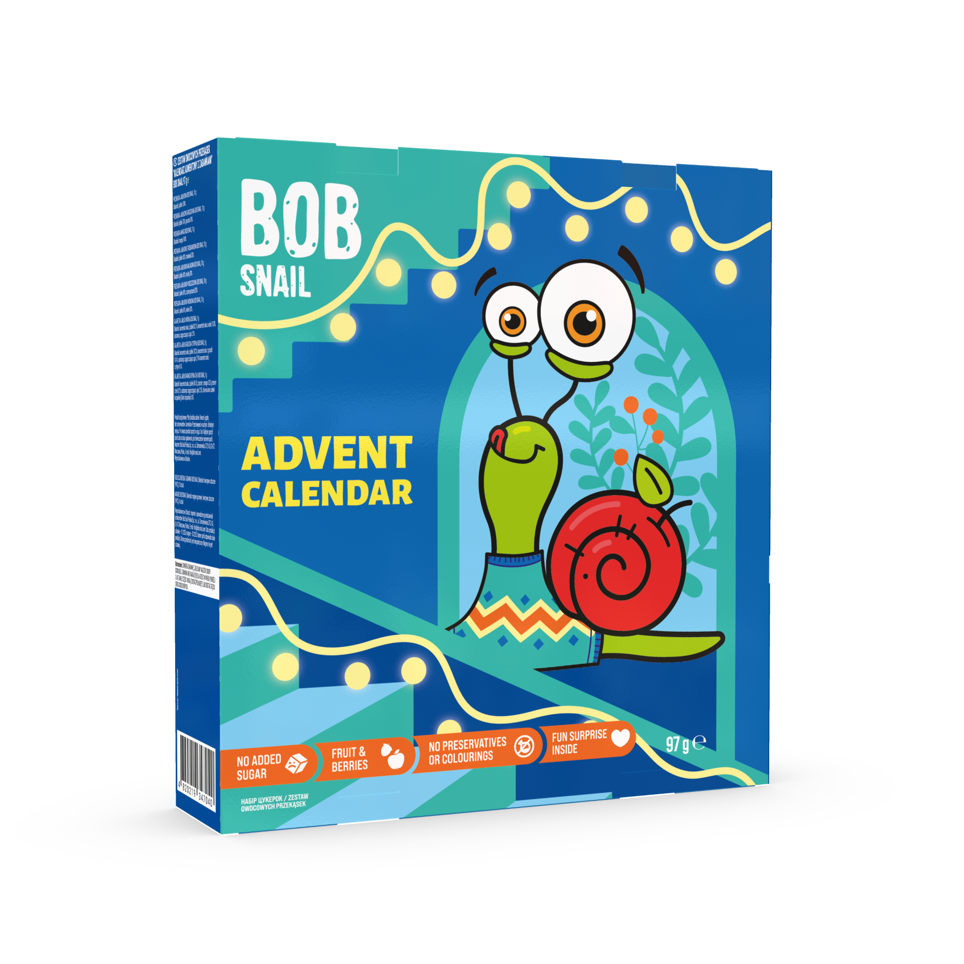 Calendar Advent cu gustari naturale si jucarii, Bob Snail