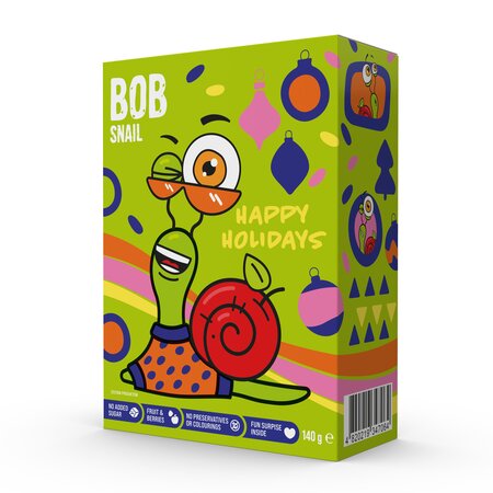 Pachet Xmas Box M cu gustari naturale, o jucarie si autocolante, Bob Snail 669547