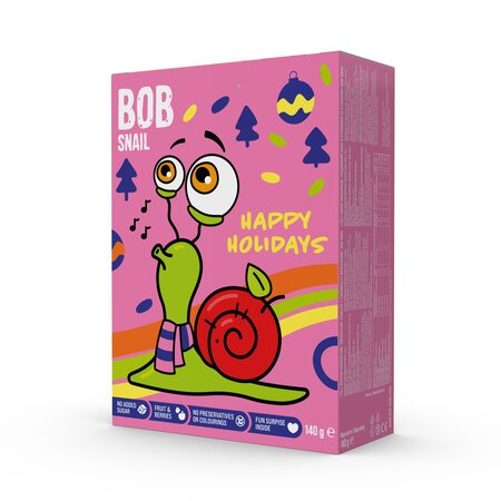 Pachet Xmas Box M cu gustari naturale, o jucarie si autocolante, Bob Snail 669549