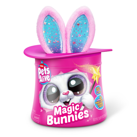 Jucarie de plus interactiva Iepurasul Magician, +3 ani, Diverse Modele, Pets Alive 669623