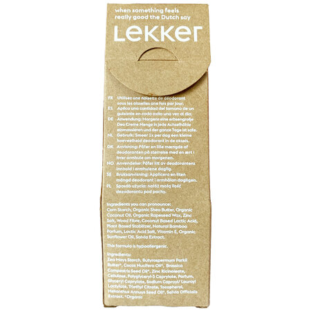 Deodorant natural crema sensitive soft bambus, 30 g, Lekker 669803
