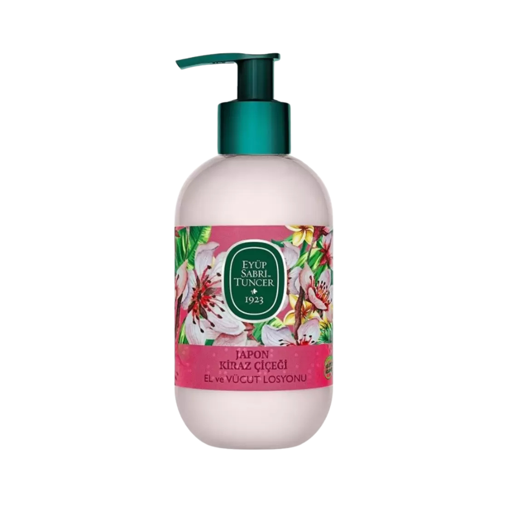 Lotiune de maini si corp cu ulei de masline Japanese Cherry Blossom, 280 ml, Eyup