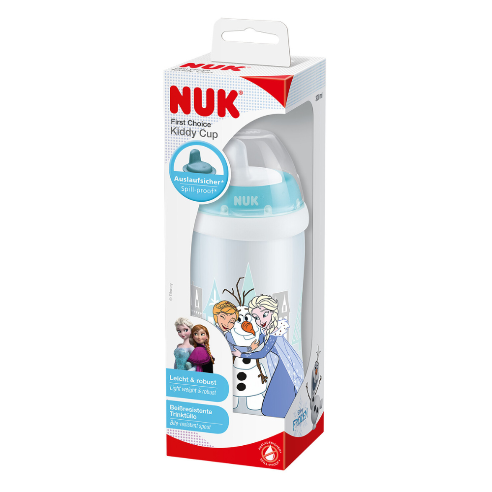 Cana cu cioc anti-curgere Printese Kiddy Disney Frozen, +12 luni, 300 ml, 1 bucata, Nuk