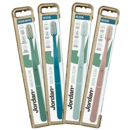 Periuta de dinti pentru adulti Green Clean, Medium, Jordan 670340