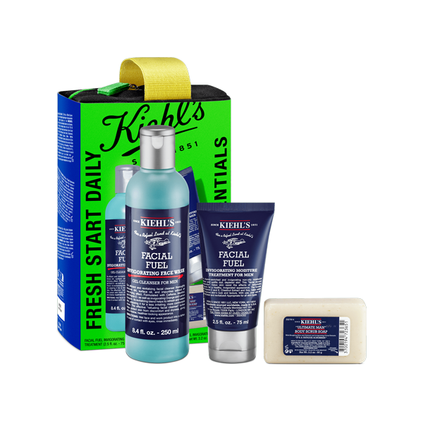 Set Fresh Start Men's Essentials, 250ml+75ml + 90g, Kiehl's