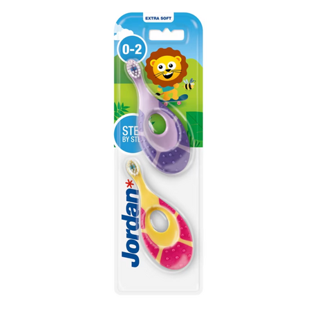 Set de 2 periute de dinti pentru copii, 0-2 ani, Jordan 671028