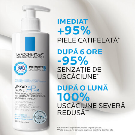 Balsam reparator si calmant pentru pielea foarte uscata cu tendinta atopica Lipikar Baume AP+M, 400 ml, La Roche-Posay 628142
