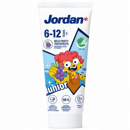 Pasta de dinti pentru copii, 6-12 ani, 50 ml, Jordan
