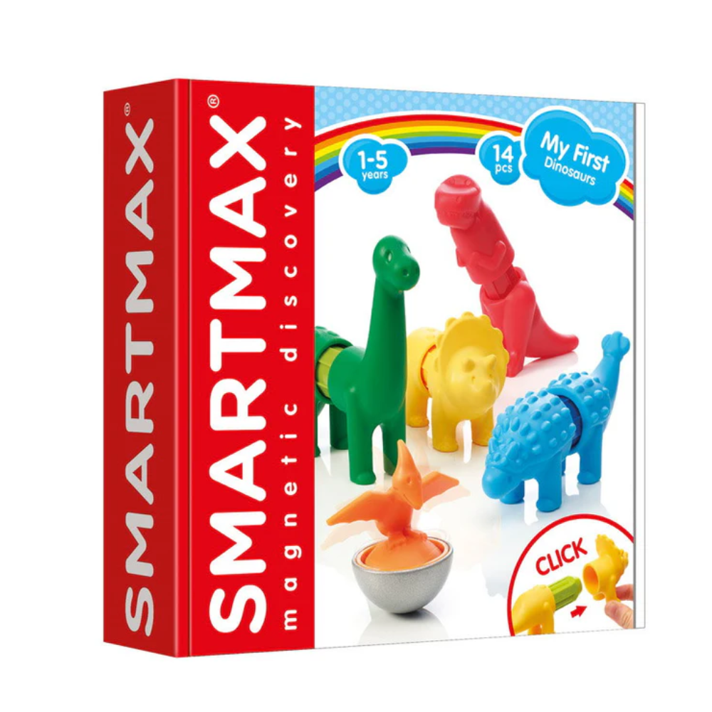 Joc magnetic Primii mei dinozauri, 14 piese, Smart Max