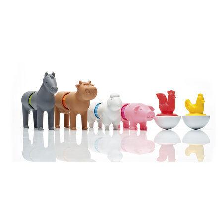 Joc magnetic Primele mele animale de ferma, 16 piese, Smart Max 671253