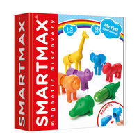 Joc magnetic Primele mele animale de safari, 18 piese, Smart Max