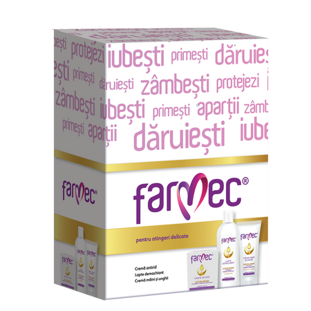 Pachet Crema Antirid, Lapte Demachiant si Crema Maini si Unghii cu Ulei de Argan, 50 ml + 150 ml + 100 ml, Farmec