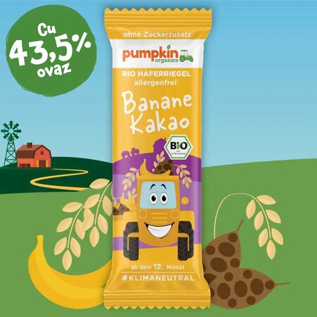 Baton Bio din ovaz cu banana si cacao, +12 luni, 20 g 671374