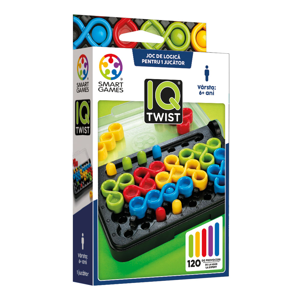 Joc de logica 120 provocari in limba romana IQ Twins, +6 ani, Smart Games