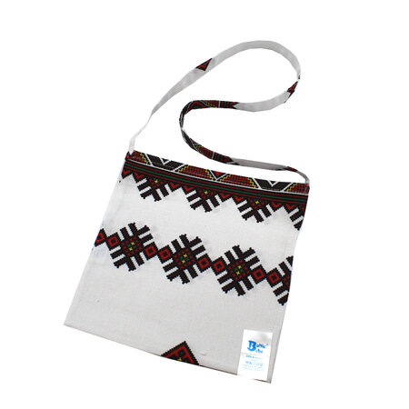 Traista din bumbac pentru colind, 22 x 22 cm, Steluta Alb/Verde, Baltic Bebe 671509