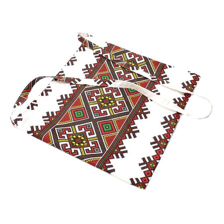 Traista din bumbac pentru colind, 35 x 37 cm, Alb/Verde, Baltic Bebe 671526