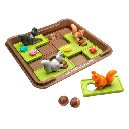 Joc de logica 60 provocari in limba romana Squirrels Go Nuts!, +6 ani, Smart Games 671520