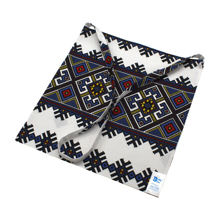 Traista din bumbac pentru colind, 35 x 37 cm, Alb/Albastru, Baltic Bebe 671531