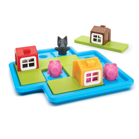 Joc de logica 48 provocari Three Little Piggies - Deluxe, +3 ani, Smart Games 671573