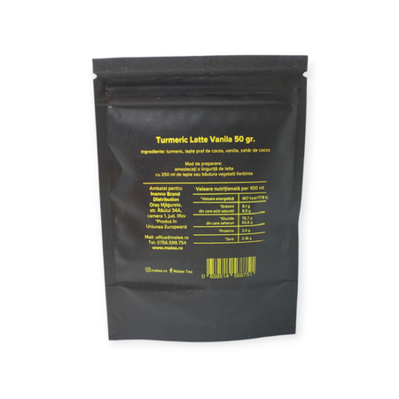 Ceai Turmeric Vanilla Latte, 50 g, Malee Tea 671848